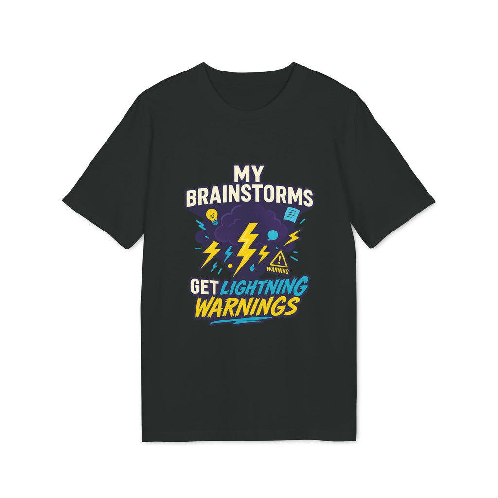 Brainstorm Warning – Marketing T-Shirt für Ideenstürmer