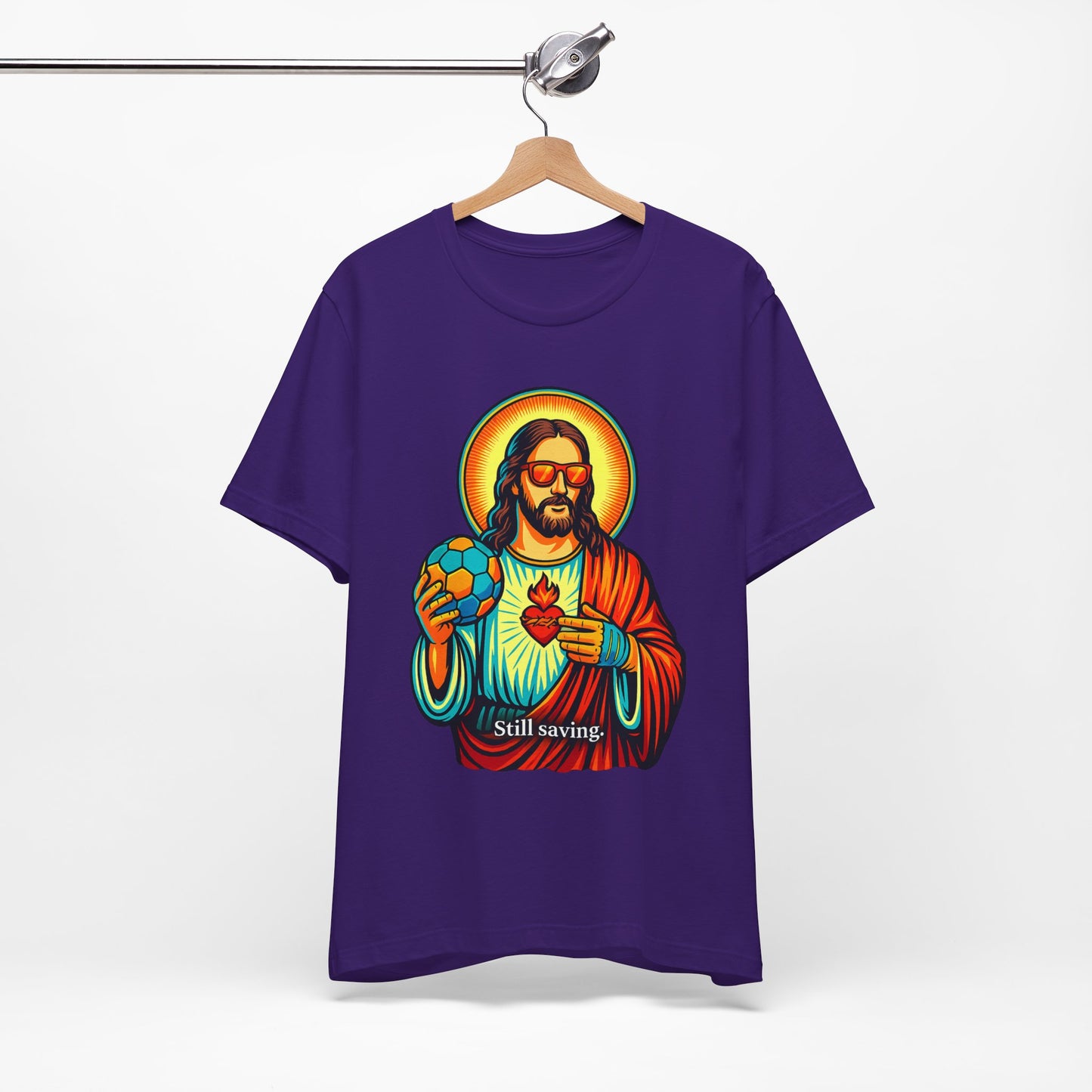 Jesus Saves. Still Saving - Handball Shirt